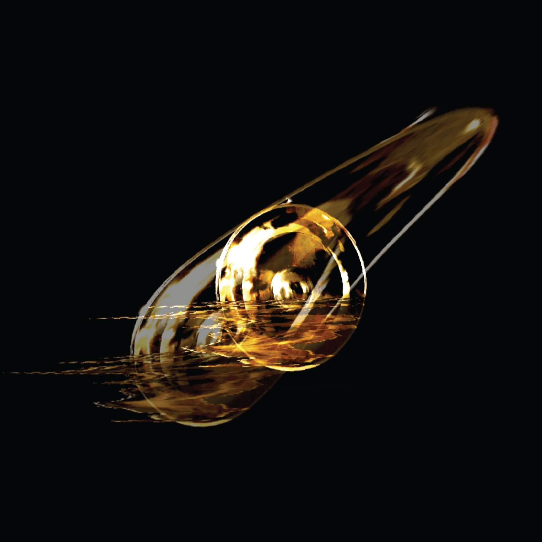 A golden sphere with a blurred, streaked trail appears to speed across a dark background, evoking the vibrant energy found near St. Nicholas’ Collegiate Church.